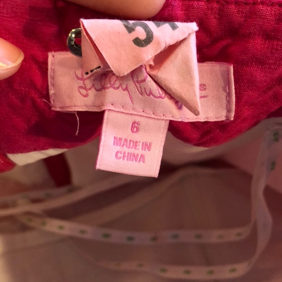 Pink + Green Lily Pulitzer Dress w Front Pockets - Picture 4 of 8